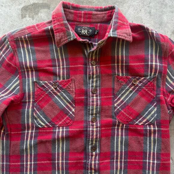 RRL Ralph Lauren Double RL Plaid Flannel Button Shirt Size Small - Picture 2 of 6